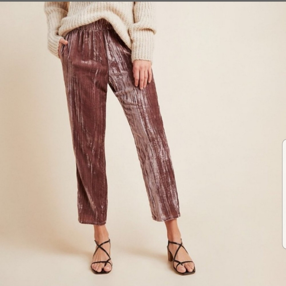 Anthropologie Tina + Jo Velvet Trousers Pants